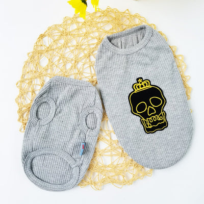 Crown Skull Printed Dog Cat Vest