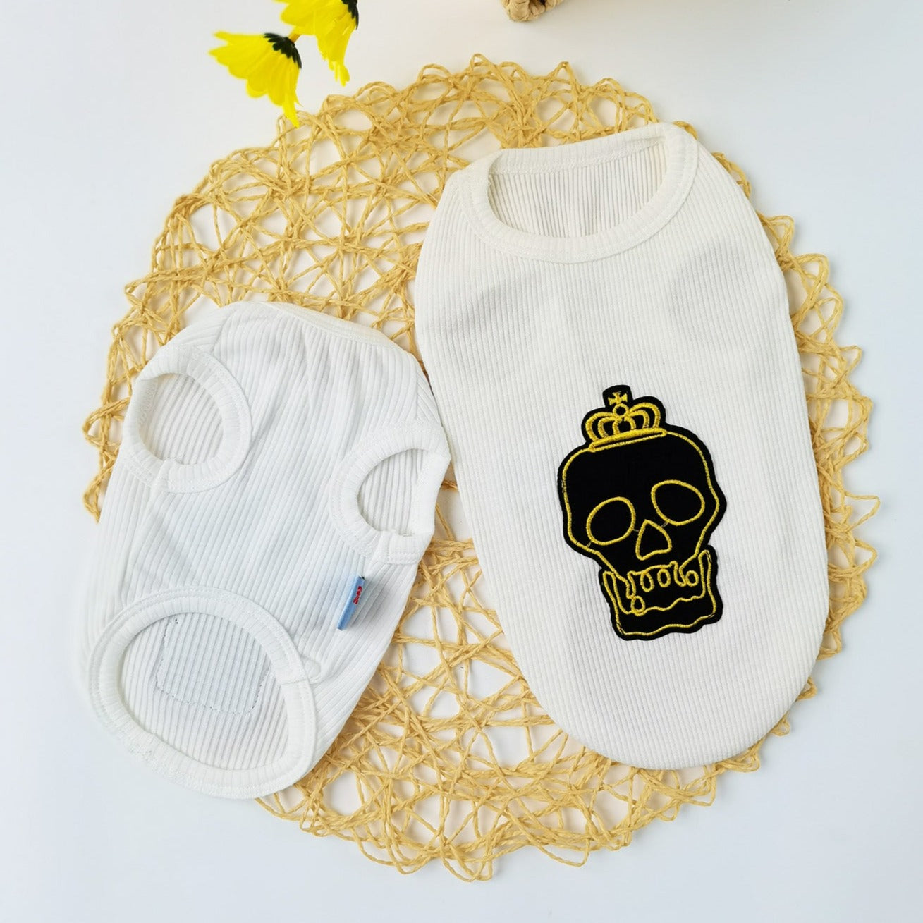 Crown Skull Printed Dog Cat Vest