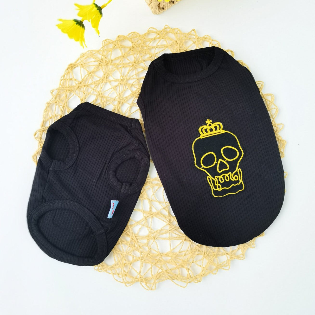 Crown Skull Printed Dog Cat Vest