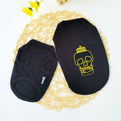 Crown Skull Printed Dog Cat Vest