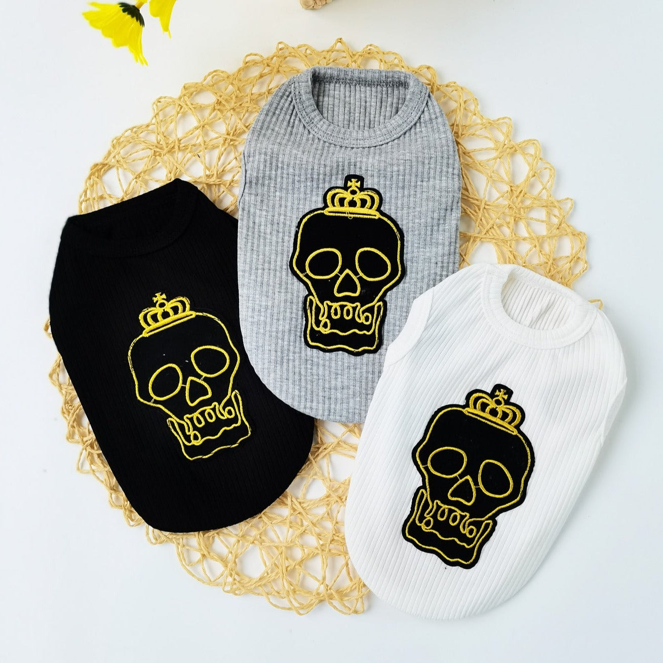 Crown Skull Printed Dog Cat Vest