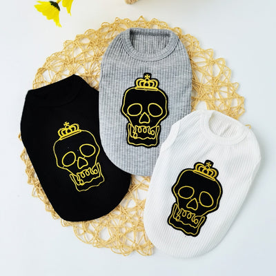 Crown Skull Printed Dog Cat Vest