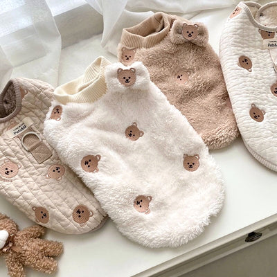 Bear Printed Fleece Soft Dog Cat Sweater | Softosy Pet Boutique